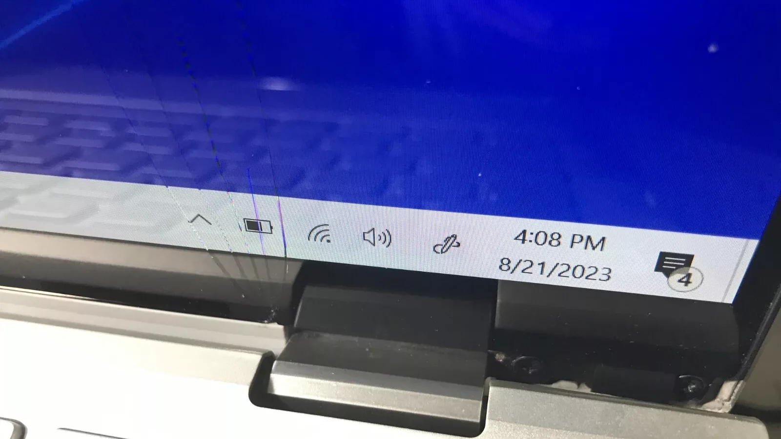 Laptop with Cracked Screen