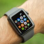 space gray aluminum case Apple Watch with black sport band